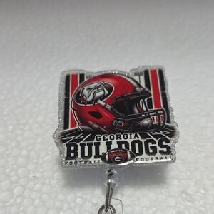 *Set* Badge Reel Georgia Bulldogs Helmet